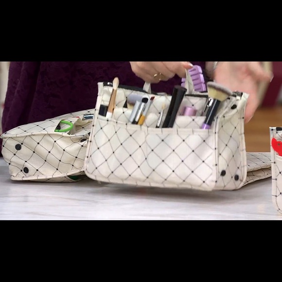 Periea Set 4 Purse Makeup Drawer Organizers & 4 Black & Gold Gift Bags NWT - Picture 10 of 13